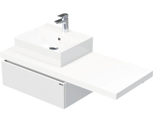 Koupelnová skříňka s umyvadlem Intedoor DESK 3D bílá matná 120,5 x 44,4 x 50,2 cm DE 54 3D 120 L STORM 1Z A8916 Koupelnová skříňka s umyvadlem Intedoor DESK 3D bílá matná 120,5 x 44,4 x 50,2 cm DE 54 3D 120 L STORM 1Z A8916