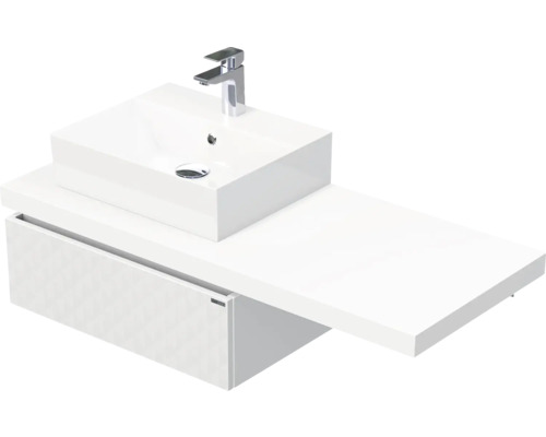 Koupelnová skříňka s umyvadlem Intedoor DESK 3D bílá matná 120,5 x 44,4 x 50,2 cm DE 54 3D 120 L STORM 1Z B073 Koupelnová skříňka s umyvadlem Intedoor DESK 3D bílá matná 120,5 x 44,4 x 50,2 cm DE 54 3D 120 L STORM 1Z B073
