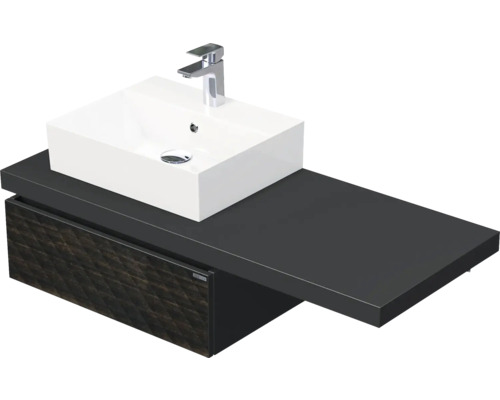 Koupelnová skříňka s umyvadlem Intedoor DESK 3D hnědá 120,5 x 44,4 x 50,2 cm DE 54 3D 120 L STORM 1Z LR29 Koupelnová skříňka s umyvadlem Intedoor DESK 3D hnědá 120,5 x 44,4 x 50,2 cm DE 54 3D 120 L STORM 1Z LR29