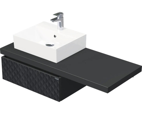 Koupelnová skříňka s umyvadlem Intedoor DESK 3D černá matná 120,5 x 44,4 x 50,2 cm DE 54 3D 120 L STORM 1Z U129 Koupelnová skříňka s umyvadlem Intedoor DESK 3D černá matná 120,5 x 44,4 x 50,2 cm DE 54 3D 120 L STORM 1Z U129