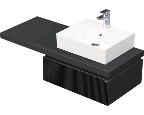 Koupelnová skříňka s umyvadlem Intedoor DESK 3D černá matná 120,5 x 44,4 x 50,2 cm DE 54 3D 120 P STORM 1Z A9276 Koupelnová skříňka s umyvadlem Intedoor DESK 3D černá matná 120,5 x 44,4 x 50,2 cm DE 54 3D 120 P STORM 1Z A9276