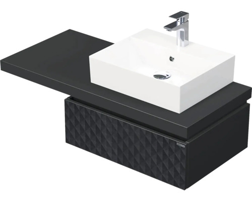 Koupelnová skříňka s umyvadlem Intedoor DESK 3D černá matná 120,5 x 44,4 x 50,2 cm DE 54 3D 120 P STORM 1Z U129 Koupelnová skříňka s umyvadlem Intedoor DESK 3D černá matná 120,5 x 44,4 x 50,2 cm DE 54 3D 120 P STORM 1Z U129