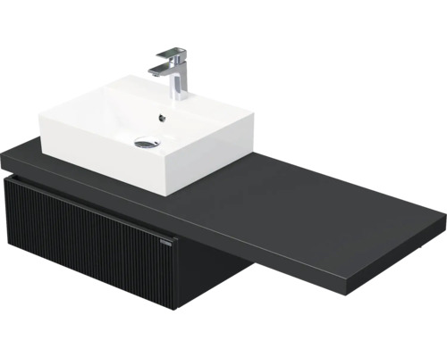 Koupelnová skříňka s umyvadlem Intedoor DESK 3D černá matná 130,5 x 44,4 x 50,2 cm DE 54 3D 130 L STORM 1Z A9276 Koupelnová skříňka s umyvadlem Intedoor DESK 3D černá matná 130,5 x 44,4 x 50,2 cm DE 54 3D 130 L STORM 1Z A9276