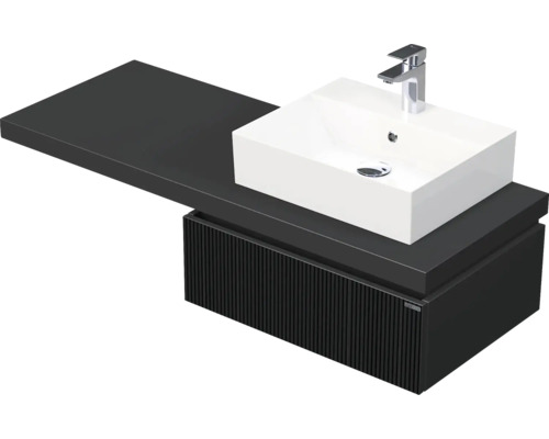 Koupelnová skříňka s umyvadlem Intedoor DESK 3D černá matná 130,5 x 44,4 x 50,2 cm DE 54 3D 130 P STORM 1Z A9276 Koupelnová skříňka s umyvadlem Intedoor DESK 3D černá matná 130,5 x 44,4 x 50,2 cm DE 54 3D 130 P STORM 1Z A9276