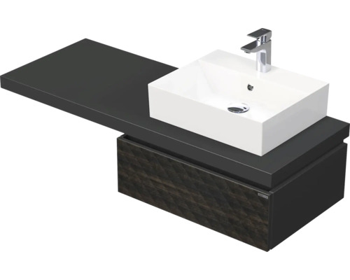 Koupelnová skříňka s umyvadlem Intedoor DESK 3D hnědá 130,5 x 44,4 x 50,2 cm DE 54 3D 130 P STORM 1Z LR29 Koupelnová skříňka s umyvadlem Intedoor DESK 3D hnědá 130,5 x 44,4 x 50,2 cm DE 54 3D 130 P STORM 1Z LR29