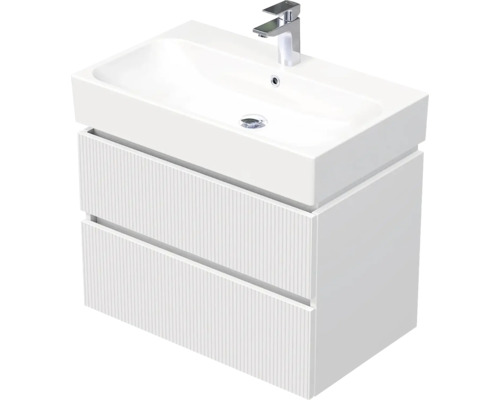 Koupelnová skříňka s umyvadlem Intedoor STORM 3D bílá matná 75 x 66 x 46,5 cm STORM 3D 75 2Z A8916