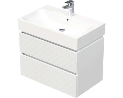 Koupelnová skříňka s umyvadlem Intedoor STORM 3D bílá matná 75 x 66 x 46,5 cm STORM 3D 75 2Z B073