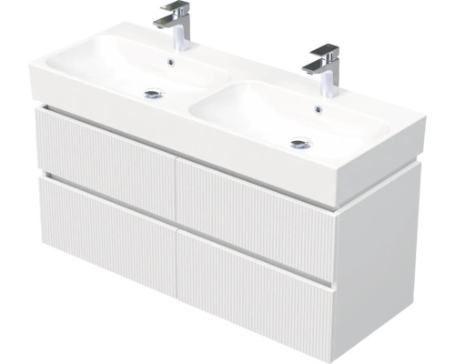 Koupelnová skříňka s umyvadlem Intedoor STORM 3D bílá matná 120 x 66 x 46,5 cm STORM 3D 120D 4Z A8916