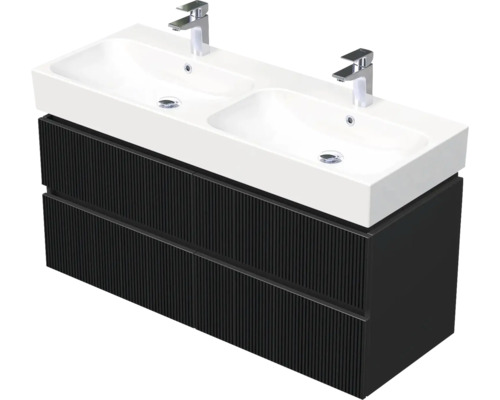 Koupelnová skříňka s umyvadlem Intedoor STORM 3D černá matná 120 x 66 x 46,5 cm STORM 3D 120D 4Z A9276