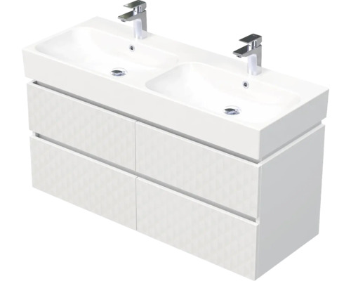 Koupelnová skříňka s umyvadlem Intedoor STORM 3D bílá matná 120 x 66 x 46,5 cm STORM 3D 120D 4Z B073