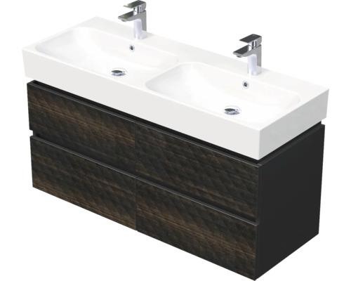 Koupelnová skříňka s umyvadlem Intedoor STORM 3D hnědá 120 x 66 x 46,5 cm STORM 3D 120D 4Z LR29