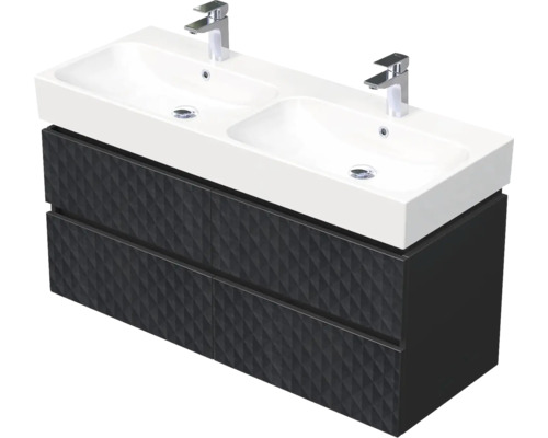 Koupelnová skříňka s umyvadlem Intedoor STORM 3D černá matná 120 x 66 x 46,5 cm STORM 3D 120D 4Z U129
