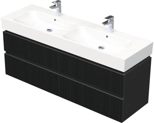 Koupelnová skříňka s umyvadlem Intedoor STORM 3D černá matná 150 x 66 x 46,5 cm STORM 3D 150D 4Z A9276 Koupelnová skříňka s umyvadlem Intedoor STORM 3D černá matná 150 x 66 x 46,5 cm STORM 3D 150D 4Z A9276