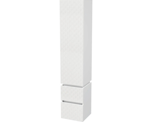 Koupelnová skříňka vysoká Intedoor STORM 3D bílá matná 35 x 171,8 x 35 cm STORM 3D SV 35 1D2Z L B073
