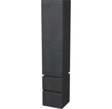 Koupelnová skříňka vysoká Intedoor STORM 3D černá matná 35 x 171,8 x 35 cm STORM 3D SV 35 1D2Z P U129