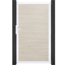 Dřevěná zahradní branka s kovovým rámem