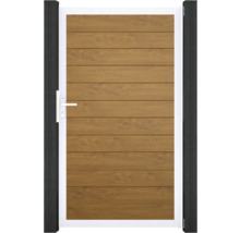 Zahradní branka imitace dřeva s kovovým rámem