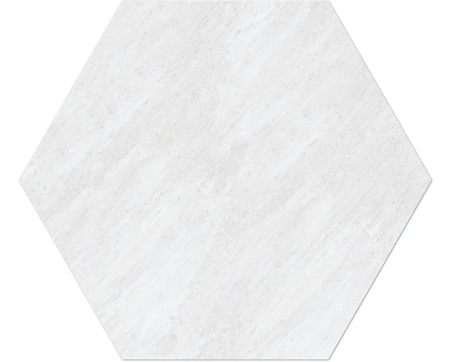 Nášlapný kámen 60x52x2cm Esagono Quarzite Bianca Šestiúhelníková dlaždice s mramorovou strukturou