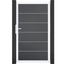 Zahradní branka s vodorovnými liniemi