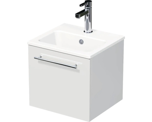 Koupelnová skříňka s umyvadlem Intedoor BOX MINI bílá vysoce lesklá 40 x 37,5 x 36 cm BOX MINI 40 1Z