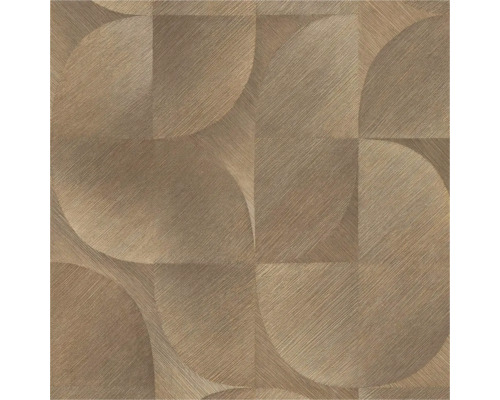 Vliesová tapeta 10392-11 Versailles grafická hnědá 0,53 x 10,05 m Tapeta se vzorem kruhů a čtverců