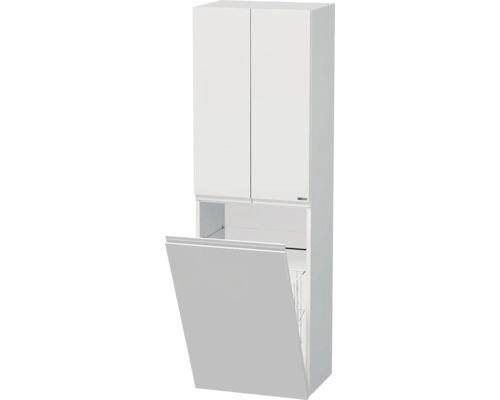 Koupelnová skříňka vysoká Intedoor LETTY bílá vysoce lesklá 50 x 161,8 x 35 cm LE SV 50 2D K
