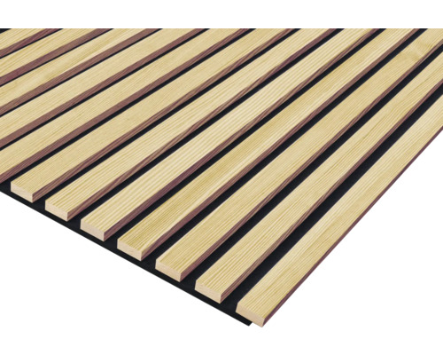 Akustický panel 18x572x1195 mm borovice masivní Dřevěný panel pro obklady stěn a stropů