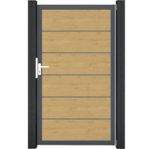 Zahradní branka z hliníku s dřevěnou strukturou