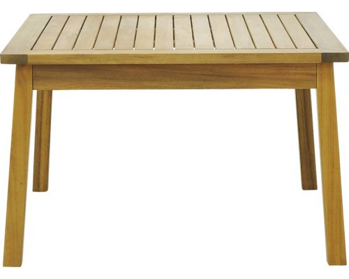 Čtvercový zahradní stůl z dřeva s lamelovou deskou