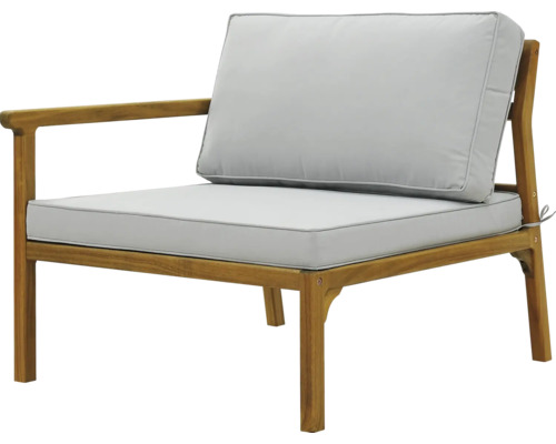 Zahradní křeslo s dřevěným rámem a polstrováním