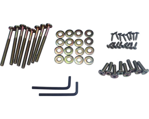 Sada šroubů, podložek a imbusových klíčů