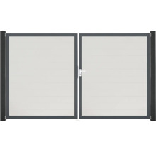 Dvojitá hliníková brána do zahrady