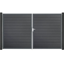 Dvoukřídlá brána s vodorovnými lamelami