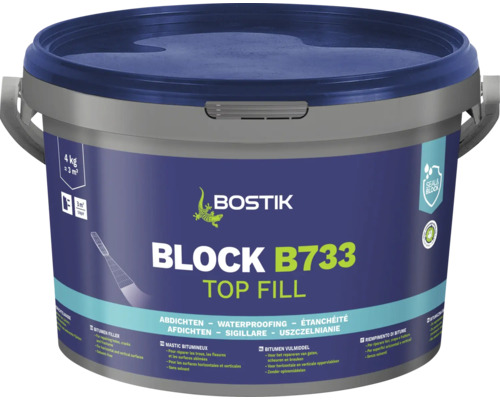 Bitumenový tmel Bostik Block B733 Top Fill v kbelíku, 4 kg