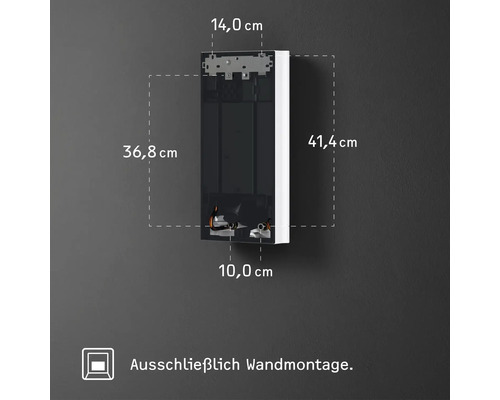 Rozměry podomítkové splachovací nádrže pro montáž na stěnu