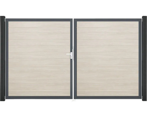 Dvoukřídlá brána s vodorovnými lamelami