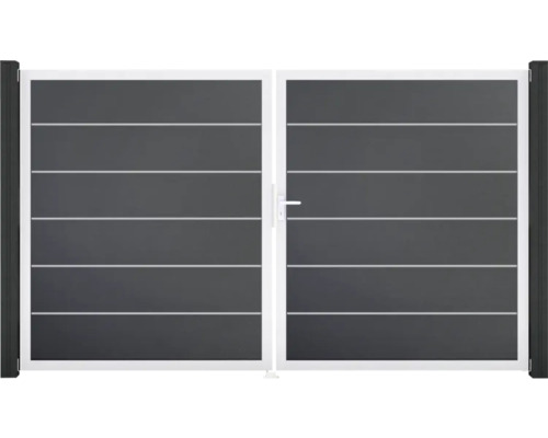 Dvoukřídlá brána s vodorovnými lamelami