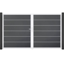 Dvoukřídlá brána s vodorovnými pruhy