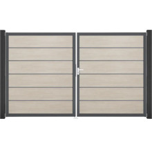 Dvoukřídlá brána z dřeva a kovu