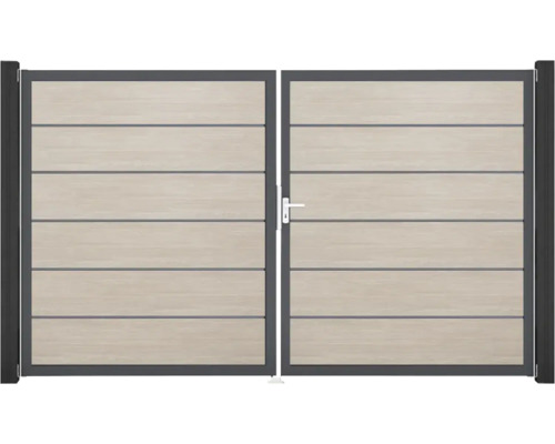 Dvoukřídlá brána z dřeva a kovu