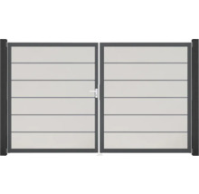 Dvoukřídlá brána s vodorovnými panely pro venkovní použití