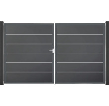 Dvoukřídlá brána s vodorovnými pruhy