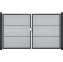 Dvoukřídlá brána s vodorovnými lamelami