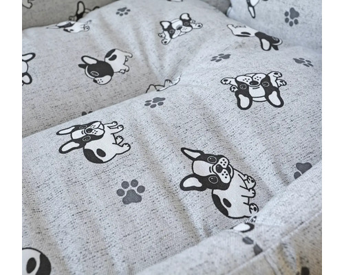 Pelíšek pro psy se vzorem buldočka