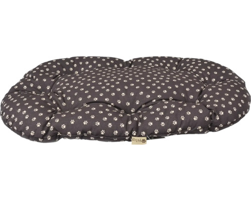 Oválný polštář pro psy s potiskem psích tlap