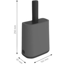 Sada WC štětky o rozměrech 290 mm výška, 91 mm šířka a 162 mm hloubka