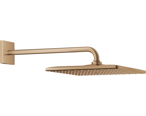 Hlavová sprcha GROHE Rainshower Mono 310 Cube 310 x 310 mm bronzová 26564DL0 Čtvercová hlavová sprcha s nástěnným sprchovým ramenem