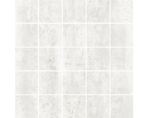 Keramická mozaika MIRAVA Glasgow White (5x5) 30x30 cm Čtvercové, světlé keramické dlaždice s kamenným vzhledem
