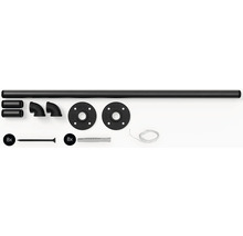 Trubkový šatní věšák se šrouby, hmoždinkami a LED světelným řetězem