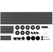 Komponenty pro regálový systém z trubek a spojek